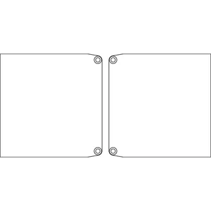 TERNO Abdeckkappen-Set 1358 zu Laufschiene 1359 Wand/Blende 1480 breit silber