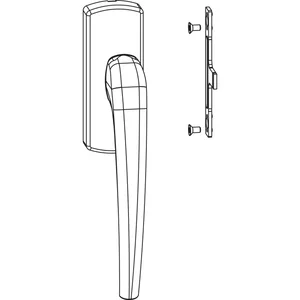 MACO SKB-Z Drehgriff für Aufsatzgetriebe, links, Aluminium bronze eloxiert