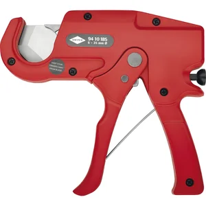 KNIPEX Rohrabschneider für Kunststoffrohre 9410, 6-35 mm, Alu rot, L=185 mm