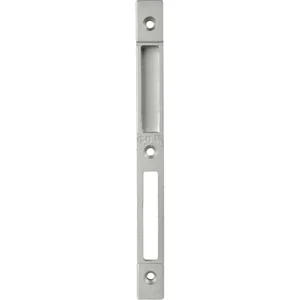 Schließblech GU-Secury z. Einfräsen, Stulp 20 mm, Falz 4 mm, verzinkt silber