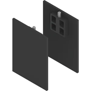 SOLIDO 100/HELM Abdeckkappen-Set Blende H/G mit Abstandsprofil 15 schwarz matt