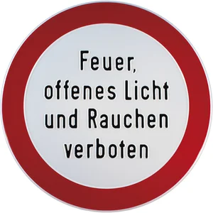 Verbotsschild Feuer, offenes Licht und Rauchen verboten rund 315 mm