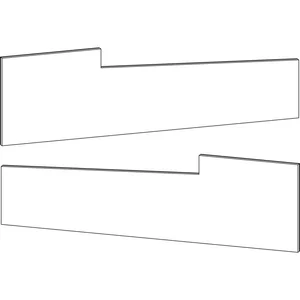 GU Thermostep 204 Seitendeckel-Set für Bodenschwelle silber