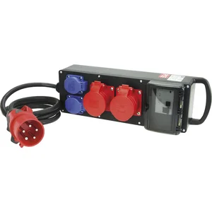 PCE Mobilverteiler Vollgummi Steyregg tragbar 5G2,5 2x250V/2x400V+FI IP44