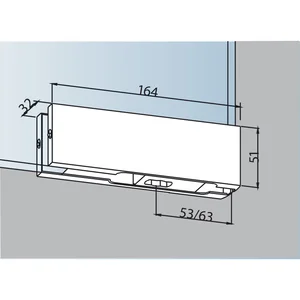 DORMA-Glas Unterer Eckbeschlag PT 10, Glas 10 mm, Edelstahl (03.100)
