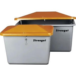 Streugutbehälter ohne Entnahme ohne Staplertasche 1100 Liter grau/orange