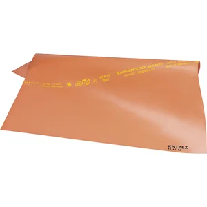 KNIPEX VDE Gummi-Abdecktuch 9867, Abmessung 500 x 500 x 1 mm, orange