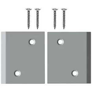 PLANET Eckplattenset X3 Type 3, 49 x 55 mm, Stahl silber
