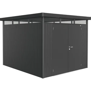 BIOHORT Gerätehaus HighLine H5 dunkelgrau-metallic Doppeltür