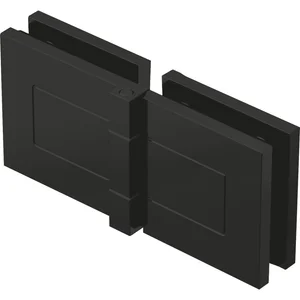 DORMA-Glas Duschtürband TANORA S1 180° Glas-Glas, Messing schwarz matt RAL 9005