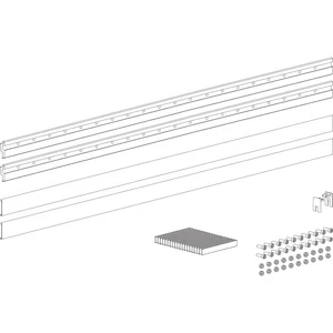 TERNO Glasklemmleisten-Set lang ESG/VSG 8-8,7 mm L=1000 mm silber