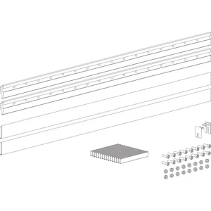 TERNO Glasklemmleisten-Set lang ESG/VSG 8-8,7 mm L= 800 mm silber