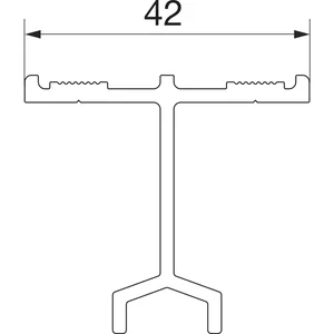 HAUTAU ATRIUM HS Führungsschiene Nr. 3, L=6500 mm, Alu silber eloxiert