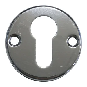 Zylinderrosette PZ WG AB6 aufschraubbar, ø 51 mm, Aluminium poliert