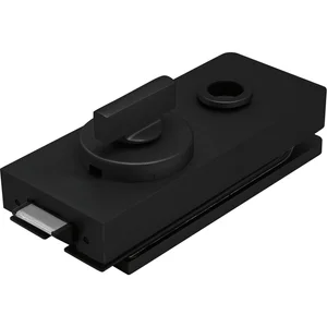 Schloss Studio 1121 WC m. Riegelolive, Glas 8 mm, Alu schwarz RAL 9005 (10.154)