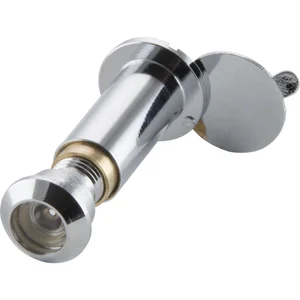 Türgucker ø 12 mm, Weitwinkel 170°, TS 35-80 mm, Messing verchromt