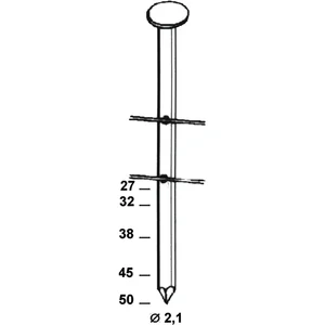 ALSAFIX Ringnut-Nagelrollen glatt C21 2,1 x 27 mm blank Drahtgebunden 16 Grad