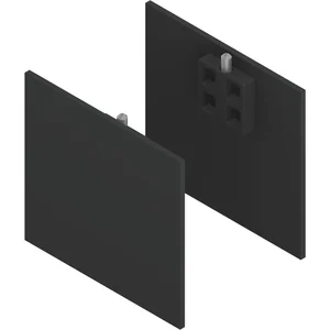SOLIDO 100/HELM Abdeckkappen-Set Blende H/G Abstandsprofil 2x15/1x9 mm schwarz