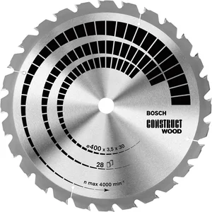 BOSCH Kreissägeblatt Construct Wood ø 400 x 2,5 x 30 mm Zähne 28 (HB) pos.