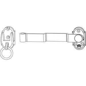 MACO RUSTICO Ladenmittelverschluss 2-flg. m. Hebel gekröpft L=175mm, schwarz