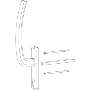 HAUTAU ATRIUM HS Griff PZ innen mit VK, TS 68-80 mm, Alu weiß RAL 9016