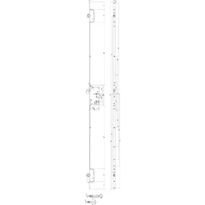 Fluchttür-Mehrfachverriegelung 2119 2-flg. Funktion E, links, rund, Edelstahl