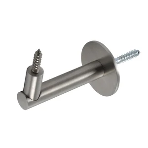 Handlaufträger Rosetten ø 50 mm, Wandabstand 83 mm, Edelstahl matt