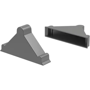 Kantenschutzecke geschlossen mit Druckpolster schwarz 12 x 48 x 48 mm