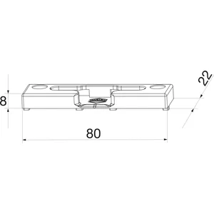 MACO Kippschließteil PVC Bodenschwelle GKG/TROCAL FT 22 mm 13V universal silber