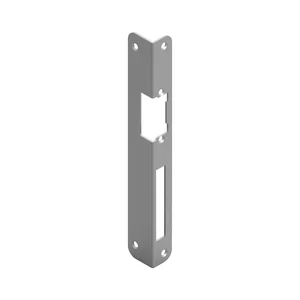 Winkelschließblech für O & C Türöffner, rund, rechts, 250 x 25 x 2 mm,Stahl grau