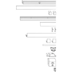 ROTO Patio Alversa Schienen-Set Halteschiene 13 mm natursilber FFB 901-1050 mm