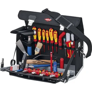 KNIPEX Elektro-Werkzeugtasche 002102EL, 23-teilig, Polyester schwarz