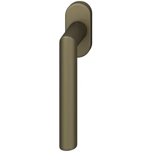 FSB Fenstergriff 34 1076 ovale Rosette 32,5 x 70, Aluminium mittelbronzefarbig