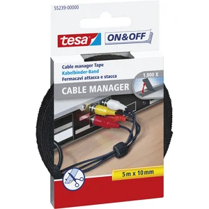 TESA Klettkabelbinder ON & OFF schwarz 5m