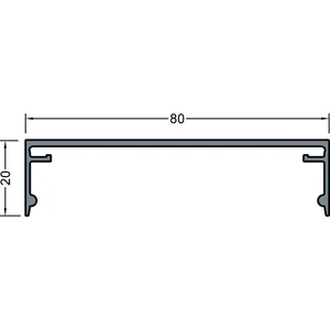 GUTMANN Abdeckprofil-Pfosten P2020/80, L=6000 mm, Aluminium blank