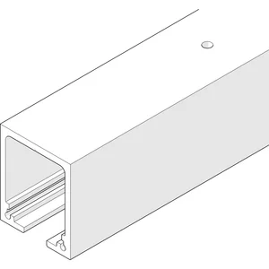 HAWA Junior 160 Laufschiene Deckenmontage L=6000 mm auf Maß Alu farblos eloxiert