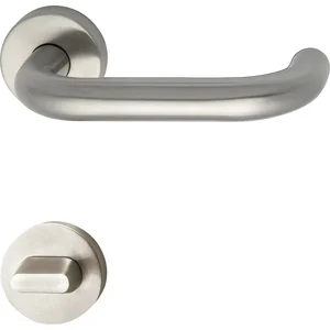 FH-Drückergarnitur HARMONIE - auf Rosette WC, 38 - 45, Edelstahl matt