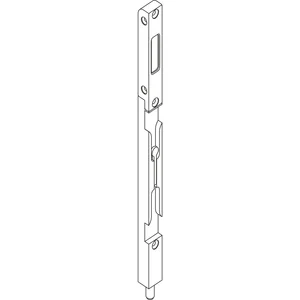 GU Türkantriegel m. Schließplatte f. Stulpbreite 16 mm, verzinkt silberfärbig
