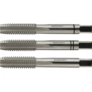 BOHRCRAFT Hand-Gewindebohrer-Satz HSSG DIN352 BSW Whitworth Gewinde W 1/8"