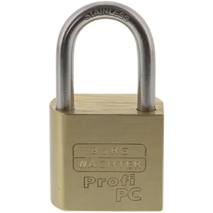 BURG-WÄCHTER Vorhangschloss 116 Profi PC 50 Niro, für Halbzylinder, Breite 50 mm