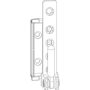 MACO Ecklager DT160, 12/20 mm, links, 160 kg, silber (227479)