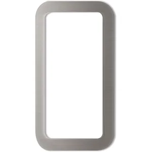 Muschelgriff eckig 120x65mm, selbstklebend, Aluminium Edelstahl-Effekt