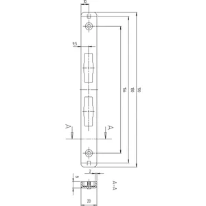 KFV Schließteil f.Bolzen-Schwenkhaken zu BS2600 Falzluft 11/20mm,verzinkt silber