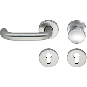 ECO Wechselgarnitur D 110/R mit Rosette PZ, TS 40-66 mm, silber eloxiert