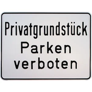 Hinweisschild Privatgrundstück Parken verboten 330 x 250 mm