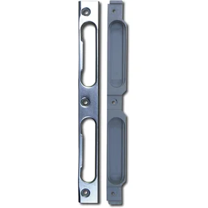 Schließblech U-Form m. PVC-Einlage 190 x 20 x 0,75 mm, rund, verzinkt silber