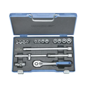 GEDORE Steckschlüssel-Satz D30GMU-3 3/8"vierkant mit Umschaltknarre 17-teilig