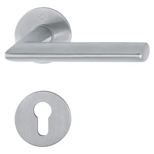 HOPPE Drückergarnitur STOCKHOLM - auf Flachrosette PZ, 35 - 45, Edelstahl matt