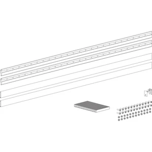 TERNO Glasklemmleisten-Set lang ESG/VSG 8-8,7 mm L=1200 mm silber