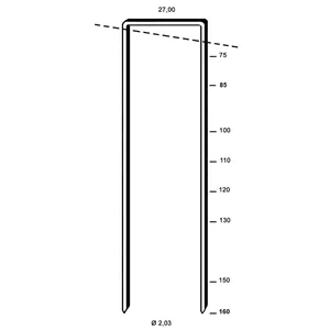 ALSAFIX Klammern Type WP A2 75 mm aus Stahldraht Edelstahl (2900 Stück)